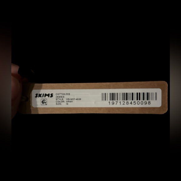 Skims Cotton Rib Onesie, Color Army - Picture 5 of 12